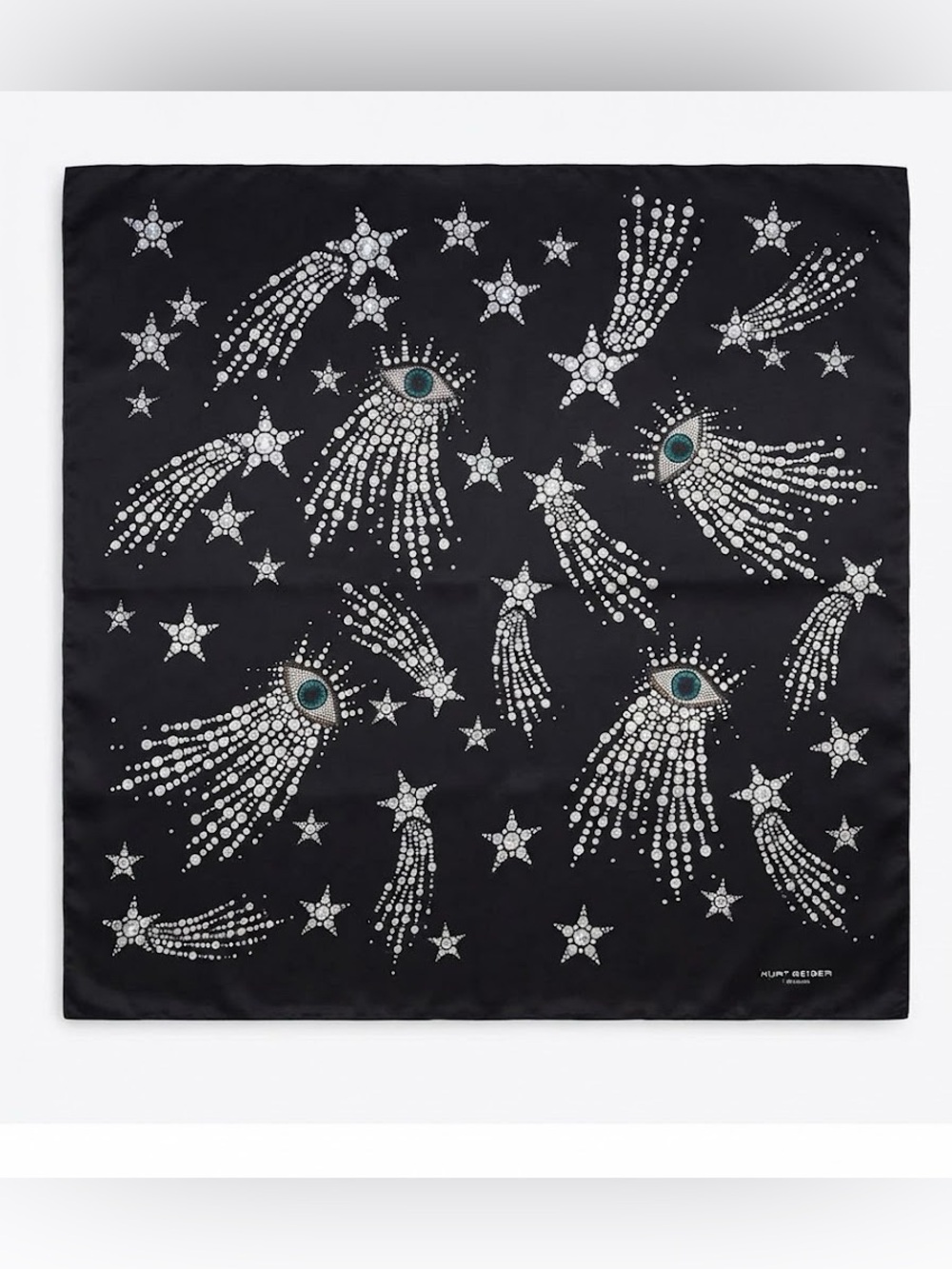 Kurt Geiger Celestial Evil Eye Silk Scarf New with Tags